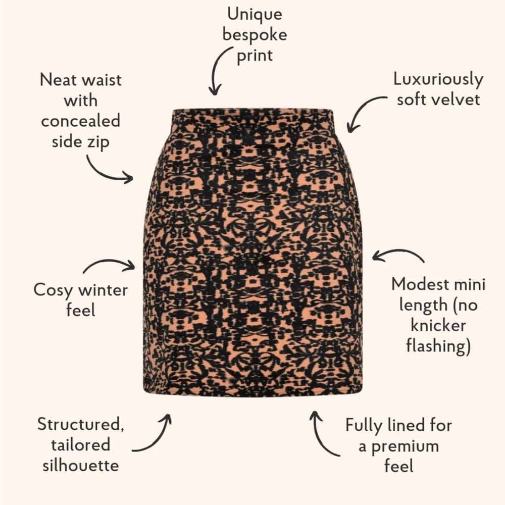 Black and Tan Betty mini skirt from The Shortlist
